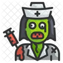 Krankenschwester Zombie Horror Charakter Symbol