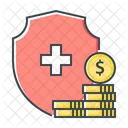 Krankenversicherung Versicherungsleistung Versicherungsgeld Symbol