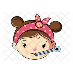 Krankes Mädchen Emoji Symbol