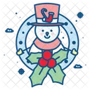 Kranz Weihnachten Schneemann Symbol