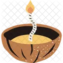 Krathong in coconut shell  Icon