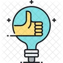 Kreativ Innovativ Daumen Hoch Symbol