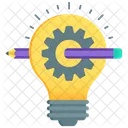 Kreatives Schreiben Ideenentwicklung Ideengenerierung Symbol