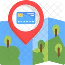 Kreditkarte Kartenkreditkarte GPS Zahlung Symbol