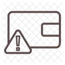 Kreditkarte Sicherheit Alarm Symbol