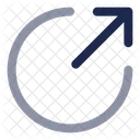 Kreis Aufstockung Pfeil Benutzeroberflache Symbol