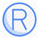 Kreis R Buchstabe Buchstabe Text Icon