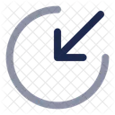 Kreis Von Oben Nach Unten Pfeil Benutzeroberflache Symbol