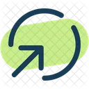 Kreis von unten nach oben  Symbol