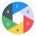 Kreisdiagramm Kreisdiagramm Datenanalyse Symbol