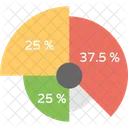 Donut Diagramm Verstreut Symbol