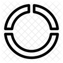 Kreisformiges Ringdiagramm Kreisformiges Kreisdiagramm Statistiken Symbol