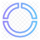 Kreisförmiges Donut-Diagramm  Symbol