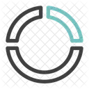 Kreisformiges Ringdiagramm Kreisformiges Kreisdiagramm Statistiken Symbol