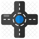 Kreisverkehr Fahrbahn Autobahn Symbol