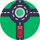 Kreisverkehr Strasse Auto Symbol