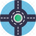 Kreisverkehr Wege Weg Symbol