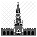 Black Monochrome Kremlin Illustration Landmarks Icons Symbol