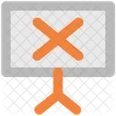 Kreuz Auf Whiteboard Symbol