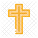 Ansicht Golden Kreuz Symbol