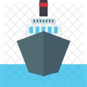 Kreuzfahrt Ein Handelsschiff Segelboot Icon