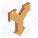 Kreuzung Straße Pfeile  Symbol