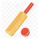 Cricket Schlager Und Ball Cricket Zubehor Symbol