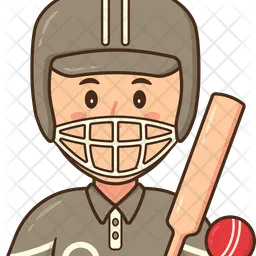 Cricketspieler  Symbol