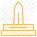 Kriegsdenkmal Duotone Liniensymbol Icon