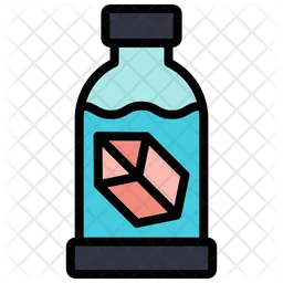 Kristall in der Flasche  Symbol