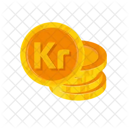 Krona Currency Coin  Icon