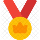 Kronenmedaille Erfolg Medaille Symbol