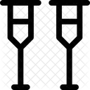 Krucken Behindertenkrucken Beinverletzung Symbol