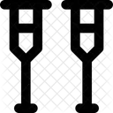 Krucken Behindertenkrucken Beinverletzung Symbol