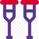 Krucken Behindertenkrucken Beinverletzung Symbol