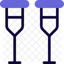 Krucken Behindertenkrucken Beinverletzung Symbol