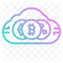 Cloud Speicher Krypto Blockchain Speicher Symbol