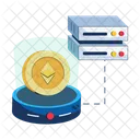 Krypto Server Digitales Asset Blockchain Server Symbol