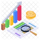 Wachstumsdiagramm Wachstumsgraph Finanzdiagramm Icon