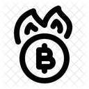 Kryptomunze Brennen Zerstoren Symbol