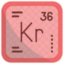 Krypton Chemistry Periodic Table Icon