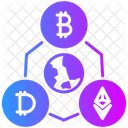 Bergbau Bitcoin Kryptowahrung Symbol