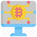 Monitor Bitcoin Kryptowahrung Symbol