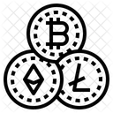 Kryptowahrung Digitaler Vermogenswert Digitales Geld Symbol