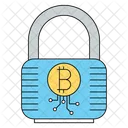 Schloss Bitcoin Kryptowahrung Icon