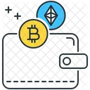 Kryptowahrungs Wallet Bitcoin Ethereum Icon