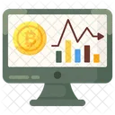 Kryptowahrungsbericht Online Analyse Datenanalyse Symbol