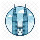 Kuala Lumpur Famous Building Landmark Icon