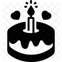 Kuchen Kerze Brennen Symbol