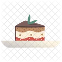 Kuchenstuck Geback Kuchen Symbol